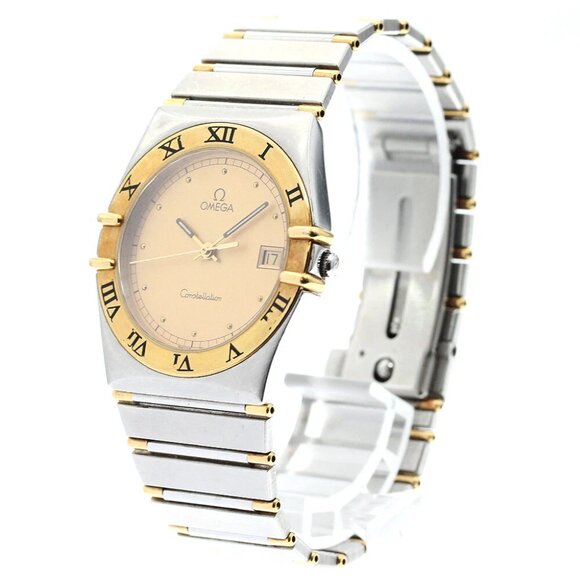 OMEGA Constellation harf bar gold Dial Quartz Men's Watch_888916